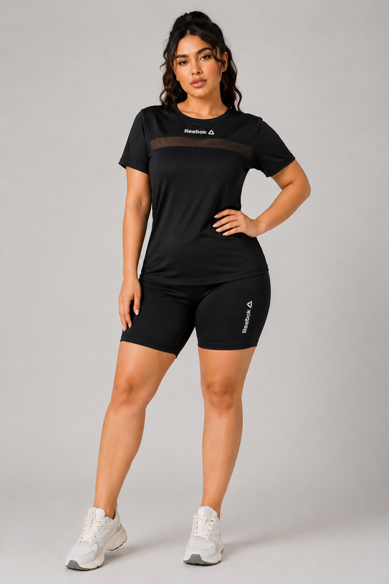ست تیشرت و شورتک تور دار Reebok