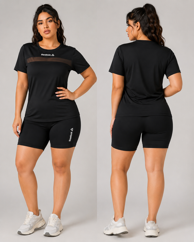 ست تیشرت و شورتک تور دار Reebok