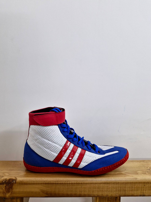 کفش کشتی وارداتی Adidas کامبت ویتنامی آبی قرمز