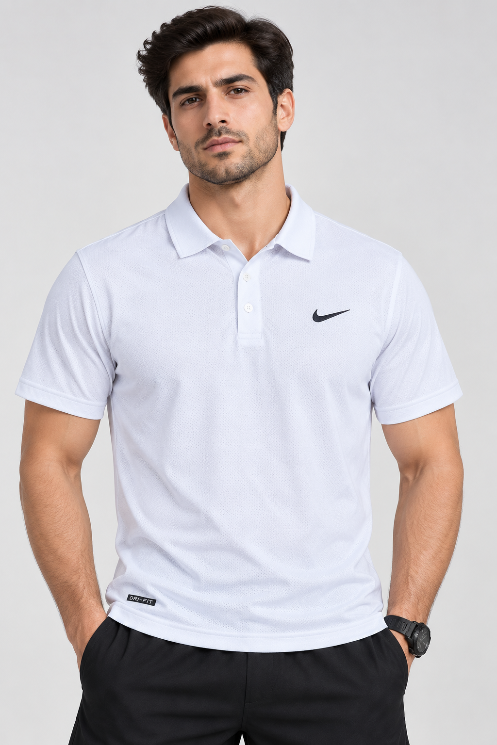 تیشرت مردانه تنفسی یقه دار وارداتی Nike