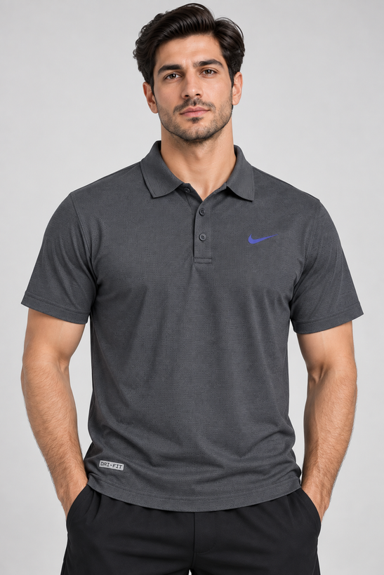 تیشرت مردانه تنفسی یقه دار وارداتی Nike