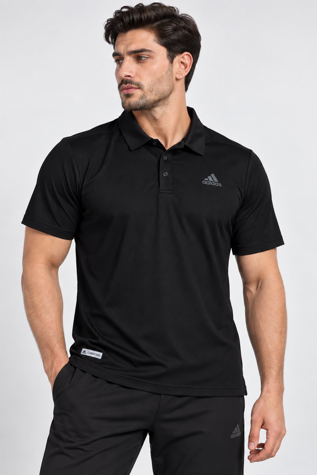 تیشرت مردانه تنفسی یقه دار Adidas وارداتی
